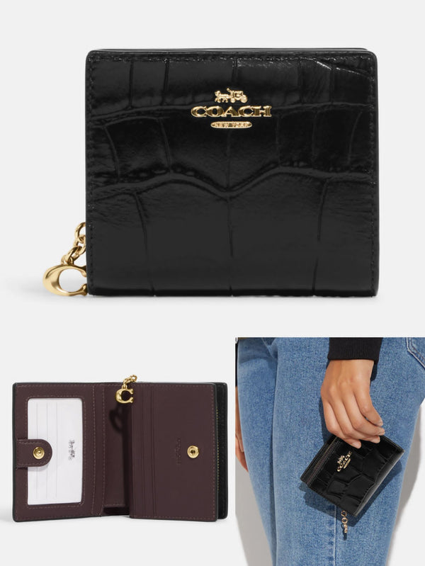 Coach Snap Wallet-Black