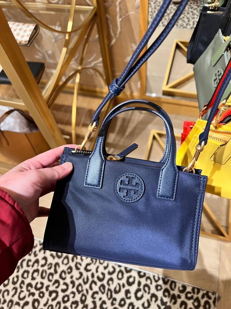 TORY BURCH ELLA NYLON MINI TOTE BAG