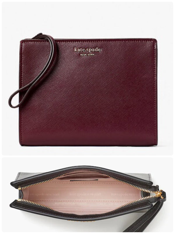 Kate Spade Gusseted Wristlet (Cherrywood)