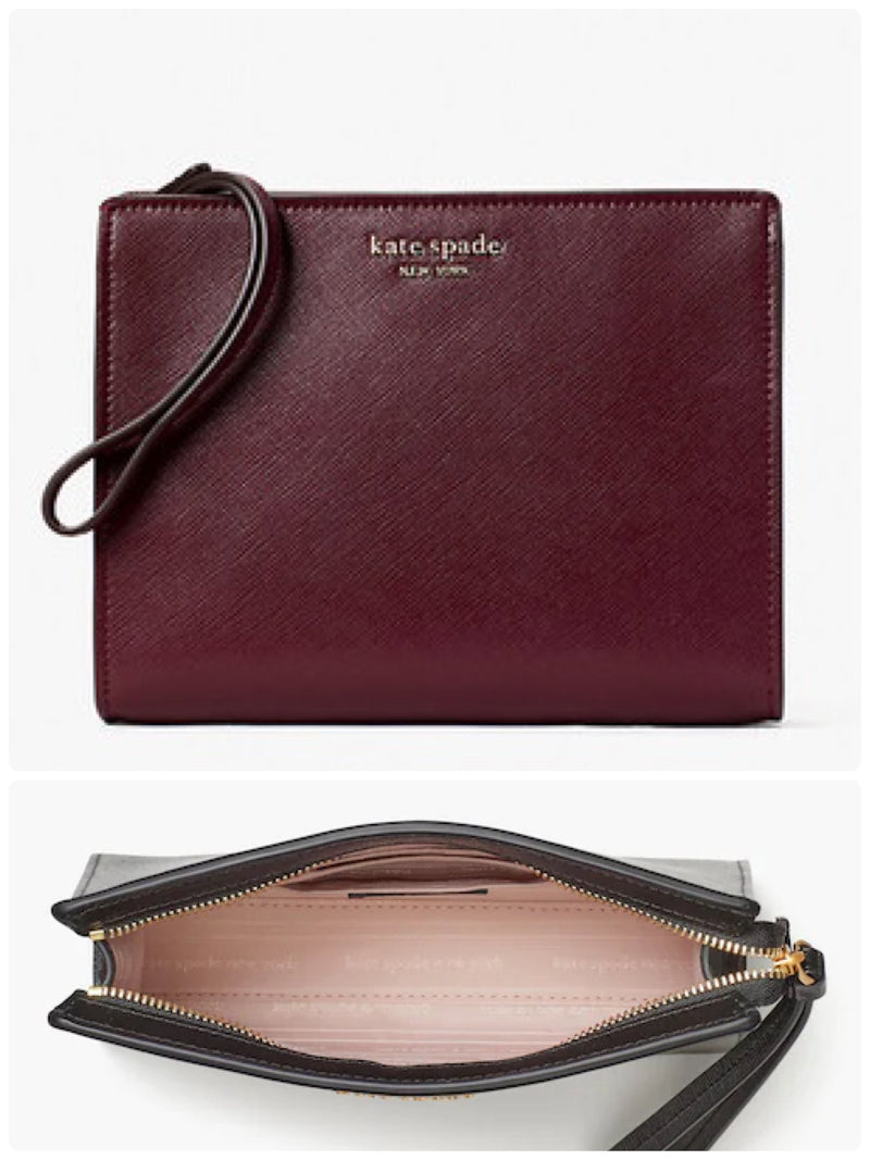 Kate Spade Gusseted Wristlet (Cherrywood)