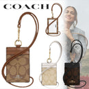 Coach Id Lanyard In Signature Canvas