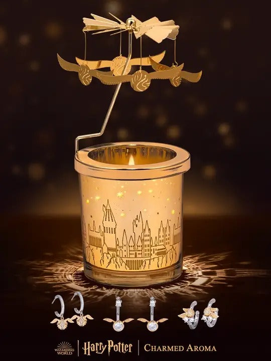 Charmed Aroma-Harry Potter Golden Snitch Carousel Candle - Golden Snitch Earring Collection 哈利波特金色飛賊耳環系列