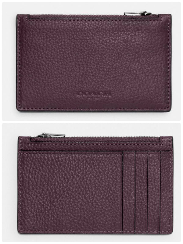 Coach Zip Card Case (Purple)