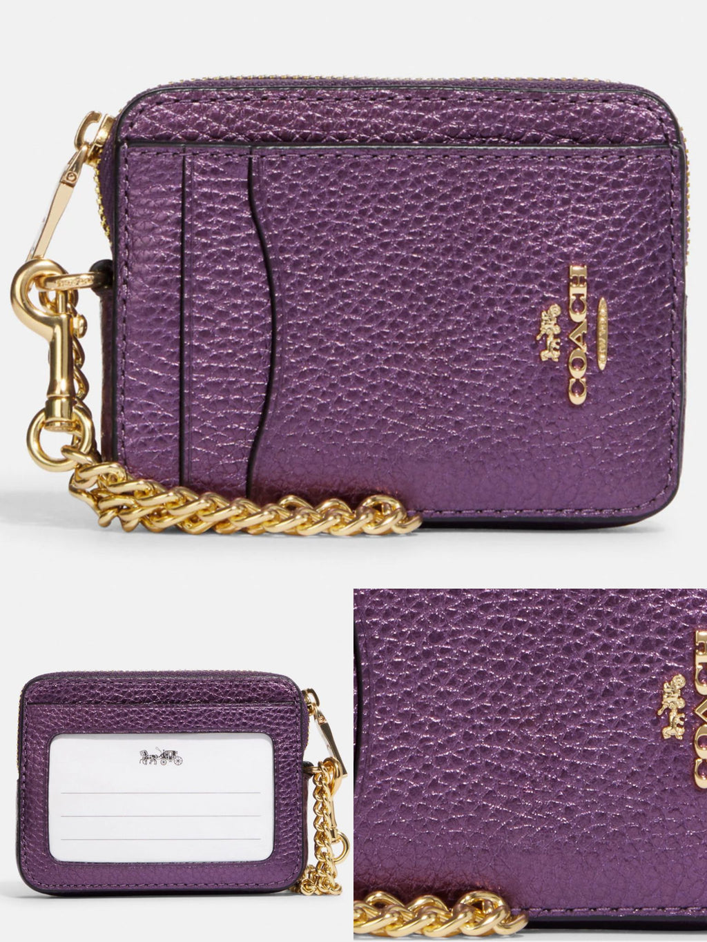 COACH ZIP CARD CASE 