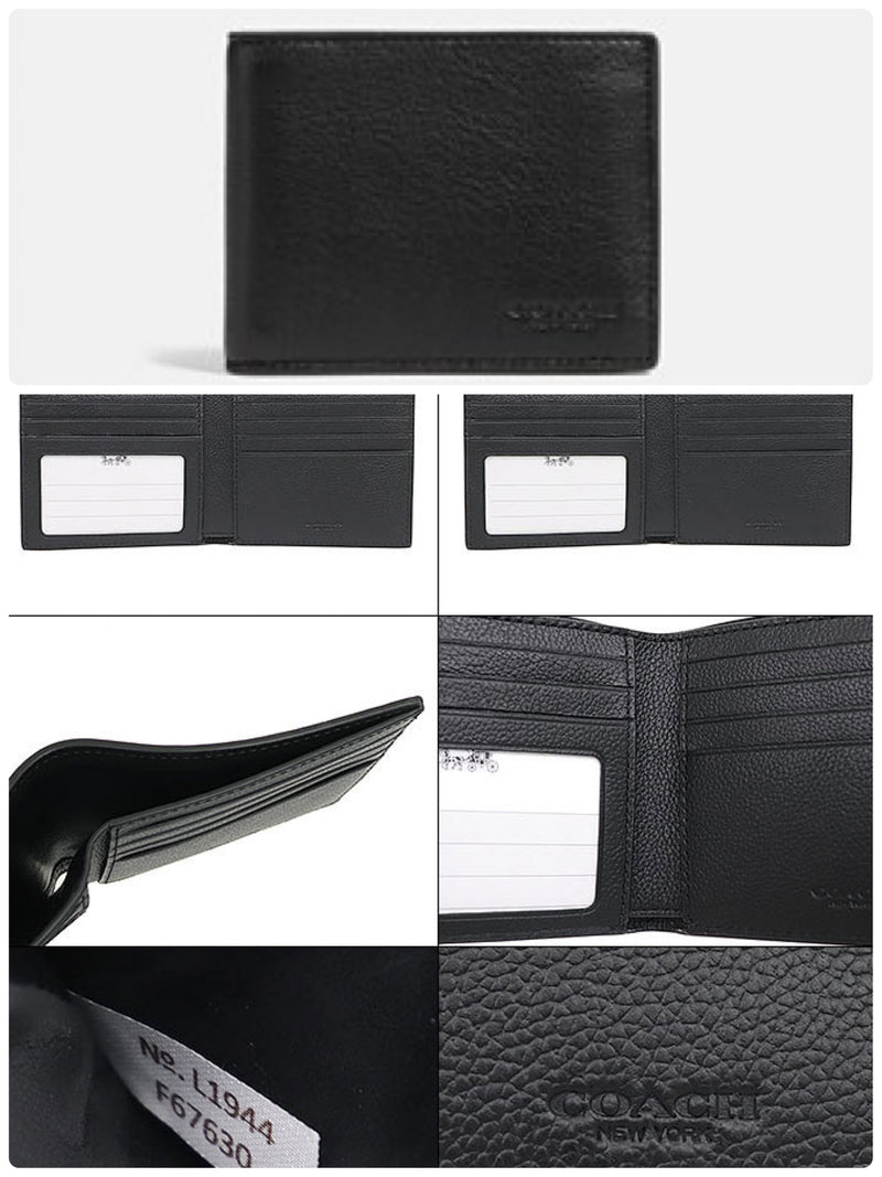 Coach Id Billfold Wallet (Black)