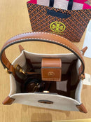 TORY BURCH BLAKE CANVAS BUCKET BAG
