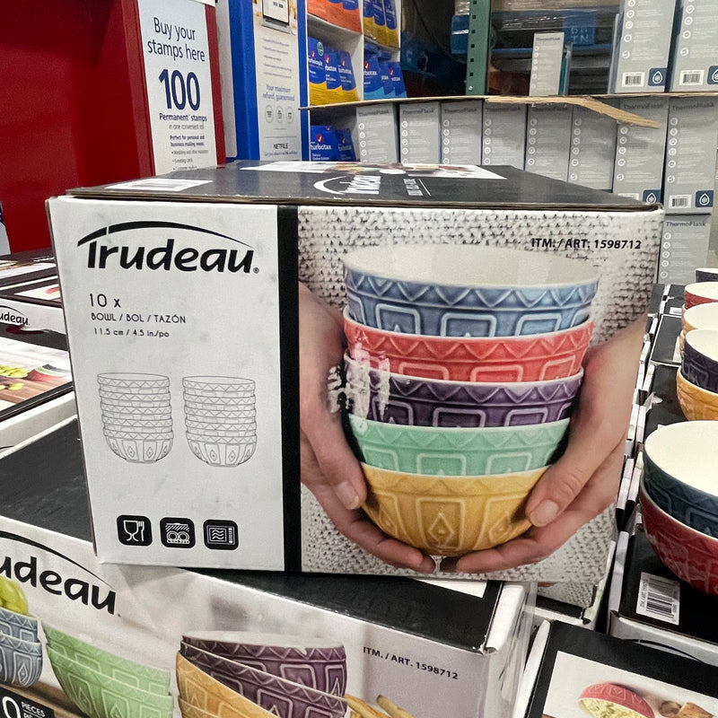 🚢(船運) TRUDEAU RHEA PORCELAIN BOWLS pack of 10 美國Trudeau 五色陶瓷飯碗 10件裝