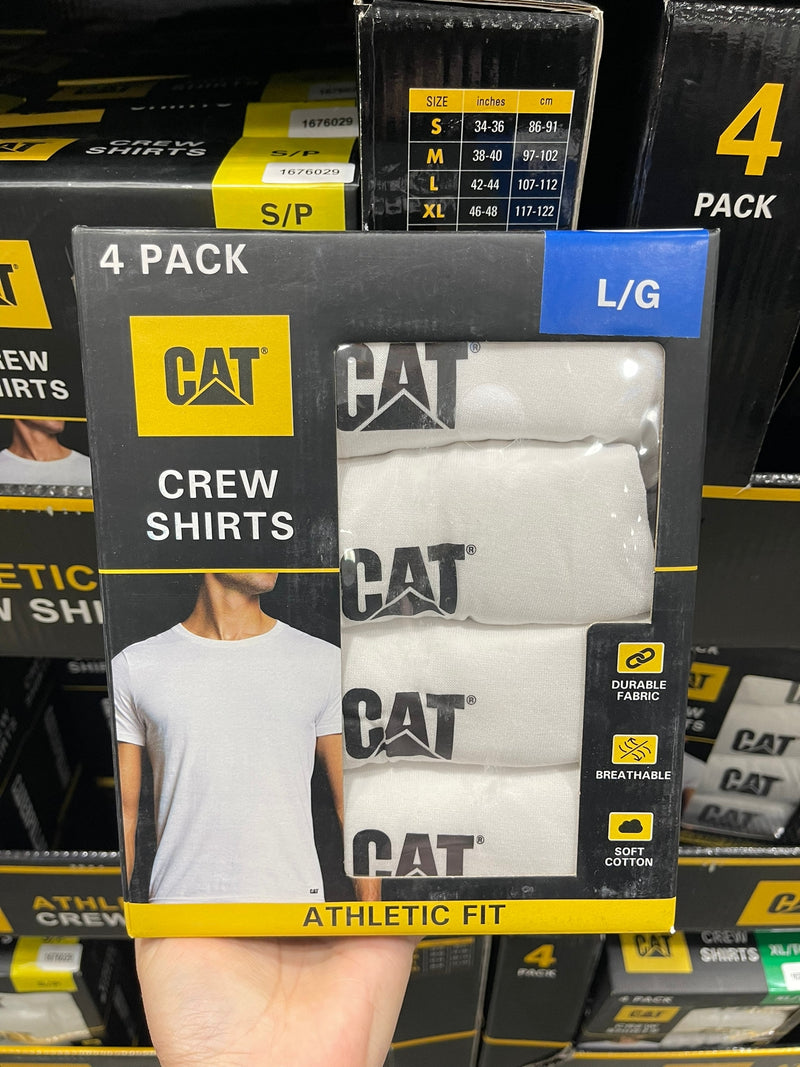 Caterpillar T-shirt 白色男裝棉質短袖 logo T-裇