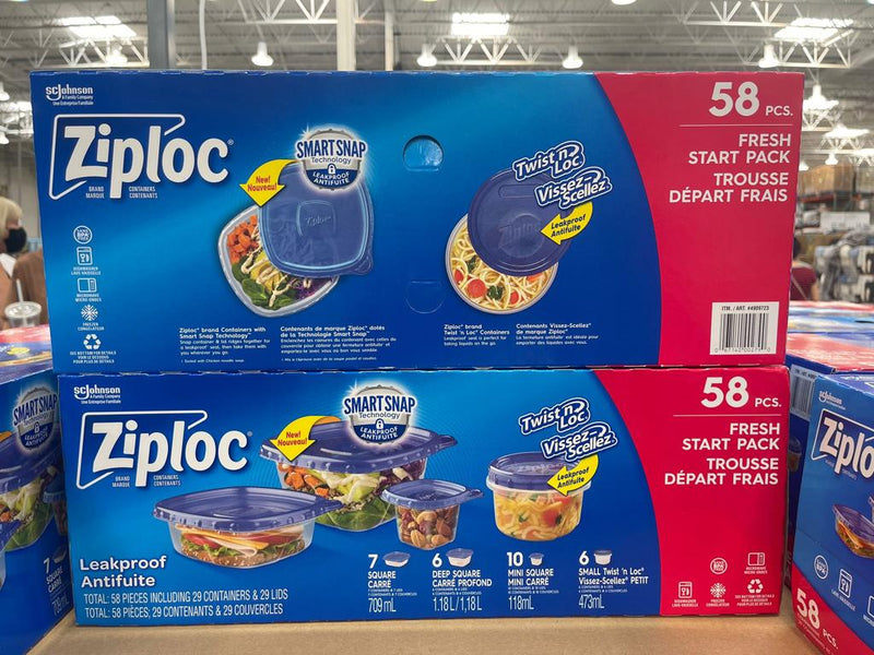 Ziploc Containers Variety Pack 58 Piece Set