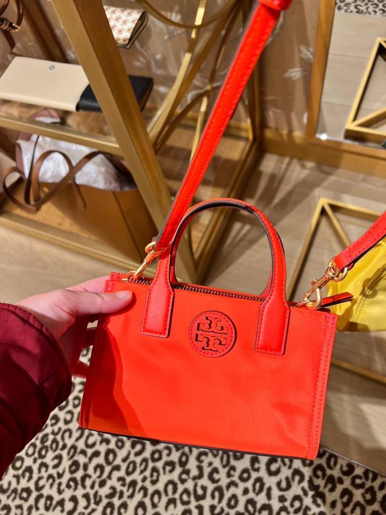 TORY BURCH ELLA NYLON MINI TOTE BAG