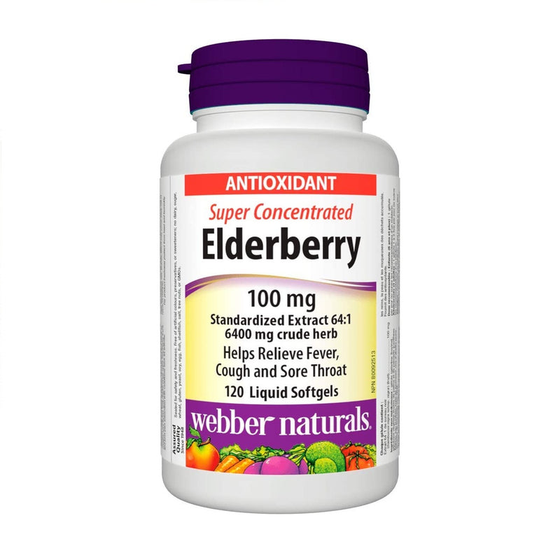 Webber Naturals Super Concentrated Elderberry 100mg -超濃縮接骨木漿果精華膠囊💊120粒