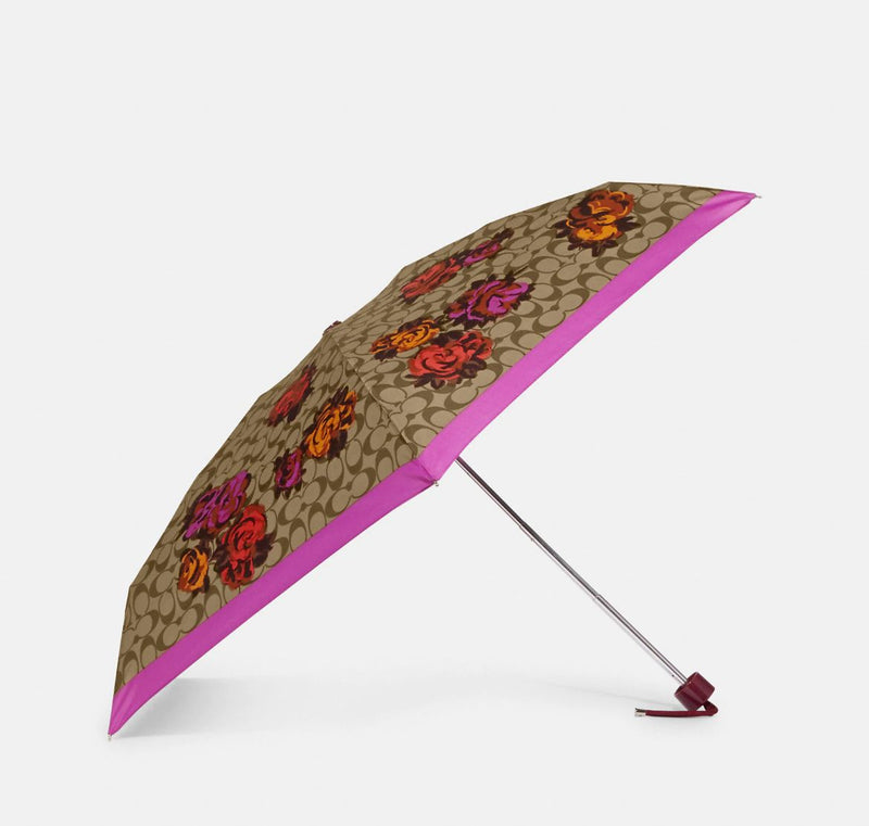 CC387 Coach Uv Protection Mini Umbrella In Signature Jumbo Floral Print