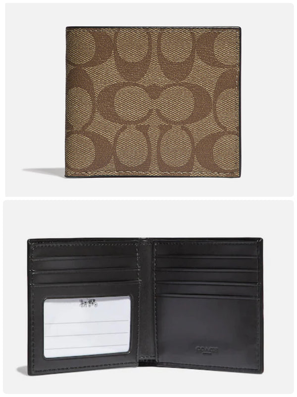 Coach Id Billfold Wallet In Signature Canvas