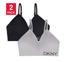 DKNY Women's Seamless Bra, 2-pack女士無縫柔軟運動內衣2件裝