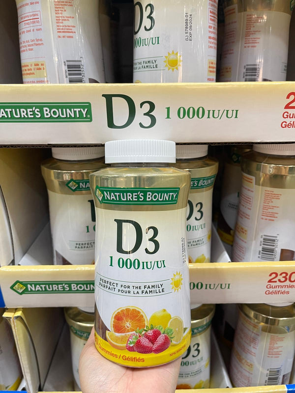 Nature's Bounty D3 1000 IU Gummies 維他命D3 1000 IU軟糖230粒