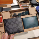 COACH Boxed 3 In 1 Wallet Gift Set In Signature Canvas (green)