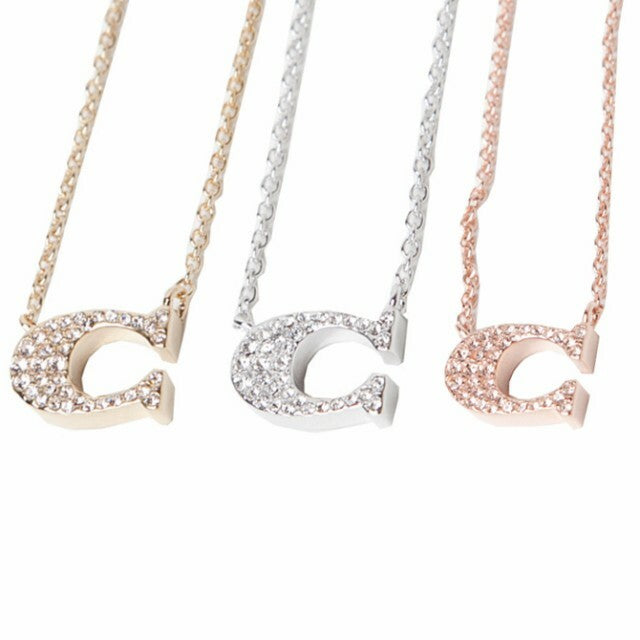 Coach Pave Signature Necklace