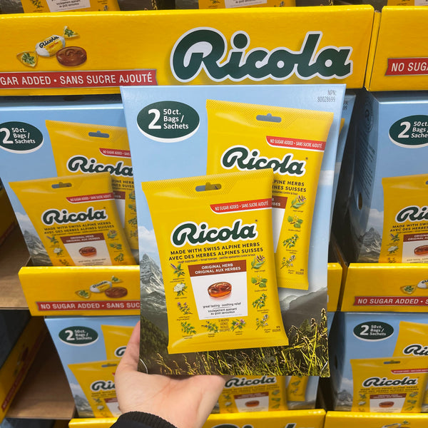 Ricola Mountain Herb 2x50 lozenges 利口樂天然草本原味潤喉糖50粒x2包