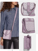 Coach North/South Lonnie Crossbody In Signature Jacquard電話📲斜孭袋