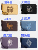 Coach Corner Zip Wristlet with ZODIAC