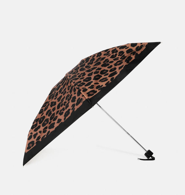 Coach Uv Protection Mini Umbrella In Leopard Print