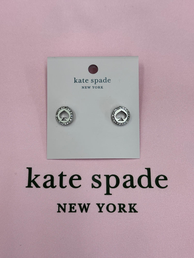 Kate Spade Spot The Spade Pave Halo Spade Studs