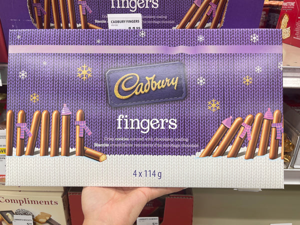 Cadbury Fingers Milk Chocolate吉百利牛奶朱古力手指餅（4x114g)