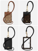 Coach Id Lanyard In Signature Canvas