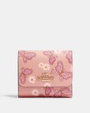 Coach Small Trifold Wallet With Lovely Butterfly Print