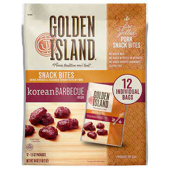 Golden Island Korean BBQ Snack Bites 韓式BBQ豬肉乾🐷獨立包裝12小包(504g）