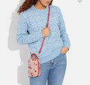 Coach Eva Phone Crossbody With Heart Cherry Print
