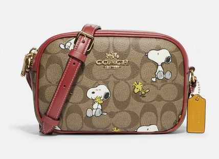 Coach x Peanuts Snoopy Mini Jamie Camera Bag With Snoopy Print (Khaki)