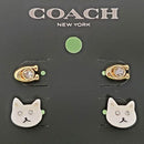 Coach Cat Stud Earring Set
