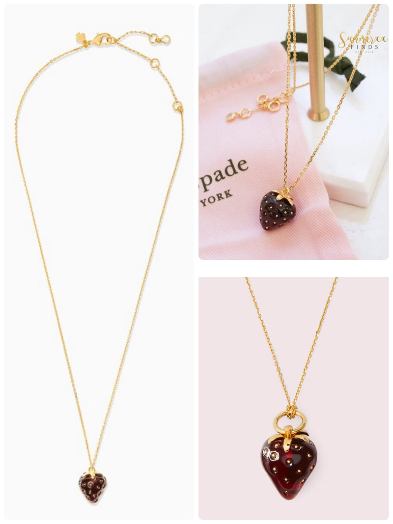 Kate Spade Strawberry Pendant Necklace