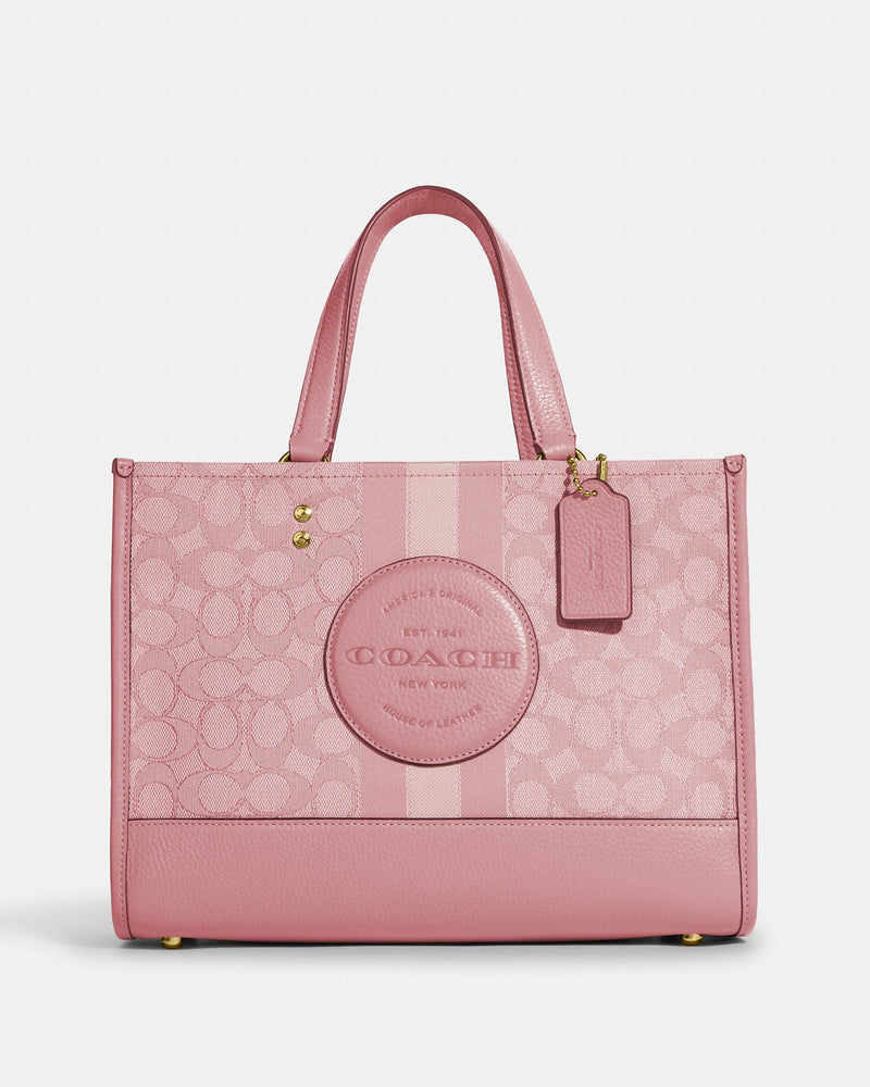 COACH Dempsey Tote In Signature Jacquard  With Stripe And Coach Patch