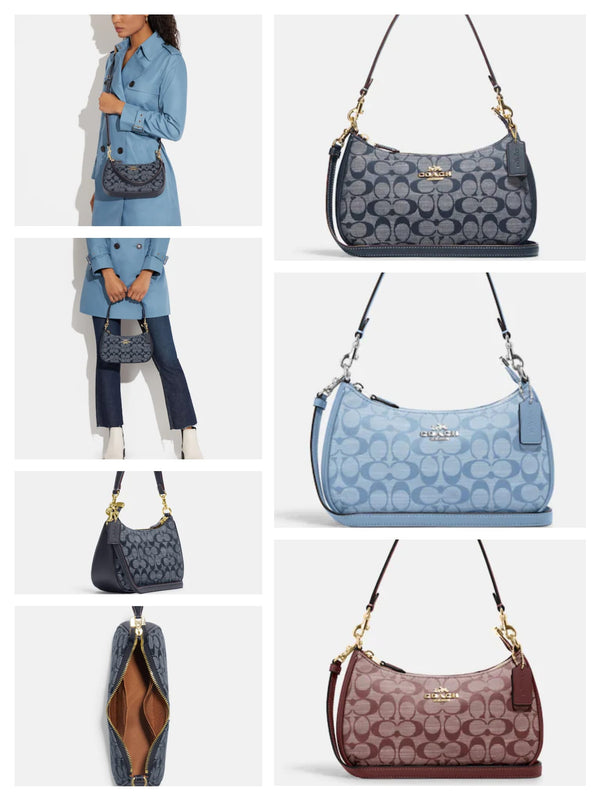 COACH Teri Shoulder Bag In Signature Chambray