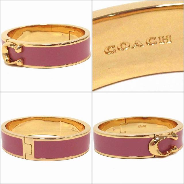 Coach Signature hinged bangle (Pink)