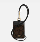 Coach Id Lanyard In Signature Canvas
