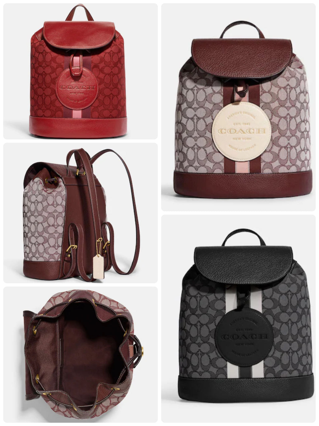 Coach Dempsey Drawstring Backpack In Signature Jacquard Coach Dempsey Drawstring Backpack In Signature Jacquard
