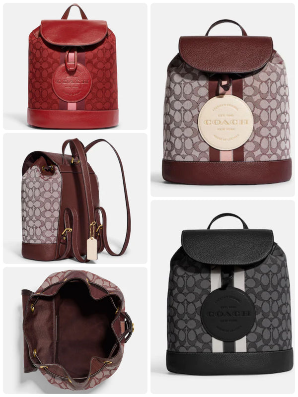 Coach Dempsey Drawstring Backpack In Signature Jacquard