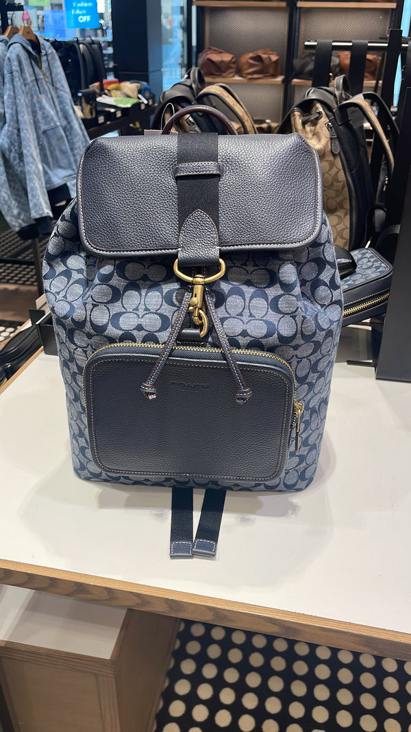 Coach Sullivan Backpack In Signature Chambray