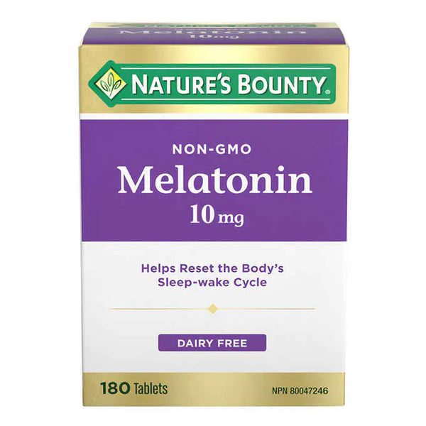 Nature’s Bounty NON-GMO Melatonin 10mg 自然之寶褪黑素10mg(180粒)