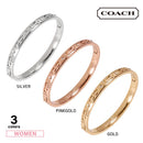 Coach Kissing C Hinged Bangle (Silver)