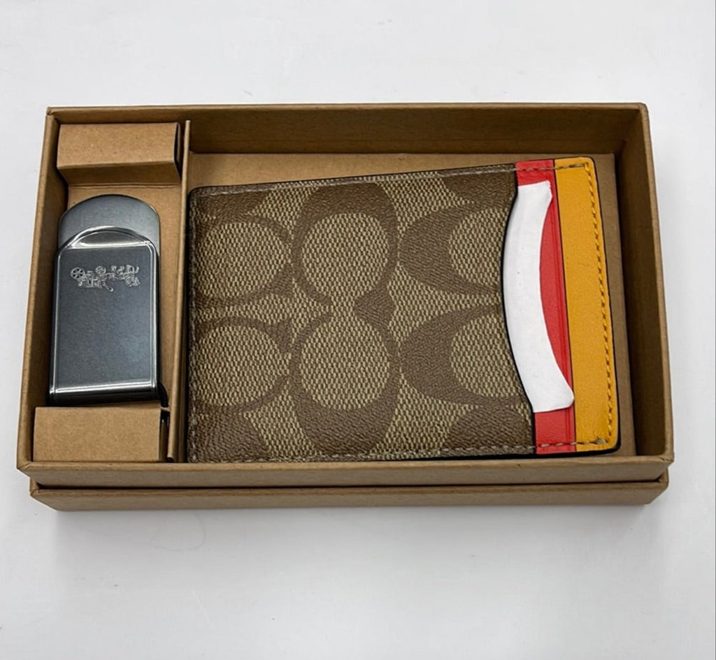 COACH®  Boxed 3 In 1 Wallet Gift Set In Signature Canvas