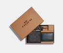 COACH Boxed 3 In 1 Wallet Gift Set In Signature Canvas (green)