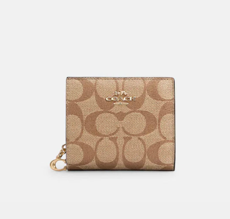 Coach Snap Wallet In Signature Canvas