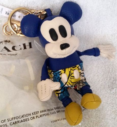 Coach Limited Edition Disney Mickey Mouse Keith Haring Keychain Bag Charm