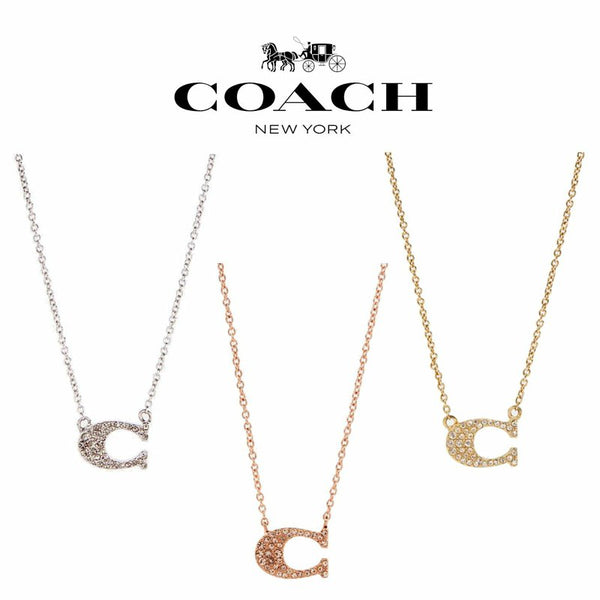 Coach Pave Signature Necklace