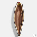 Coach Boxed Corner Zip Wristlet With Bear Snowflake Motif