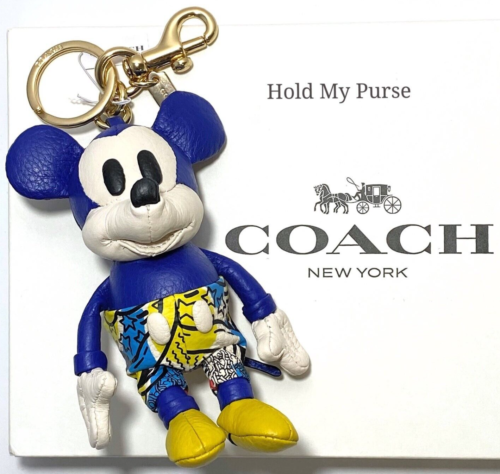 Coach Limited Edition Disney Mickey Mouse Keith Haring Keychain Bag Charm